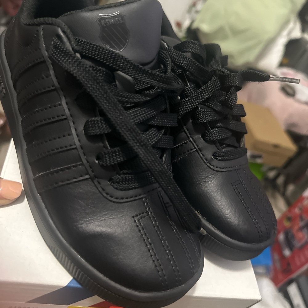 K-Swiss Classic Black Leather Sneakers